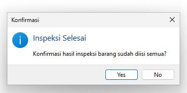 Konfirmasi inspeksi selesai